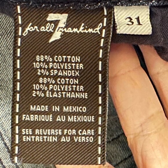 7 For All Mankind A Pocket Bootcut Jeans Size 31 - Picture 7 of 7